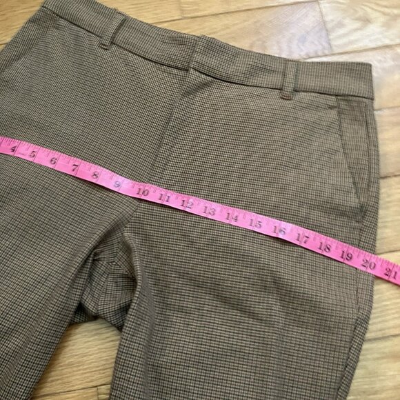 Gap Pants Womens 10 Slim Fit Brown Plaid Check Career Fall Transitional Autumn - Picture 10 of 11